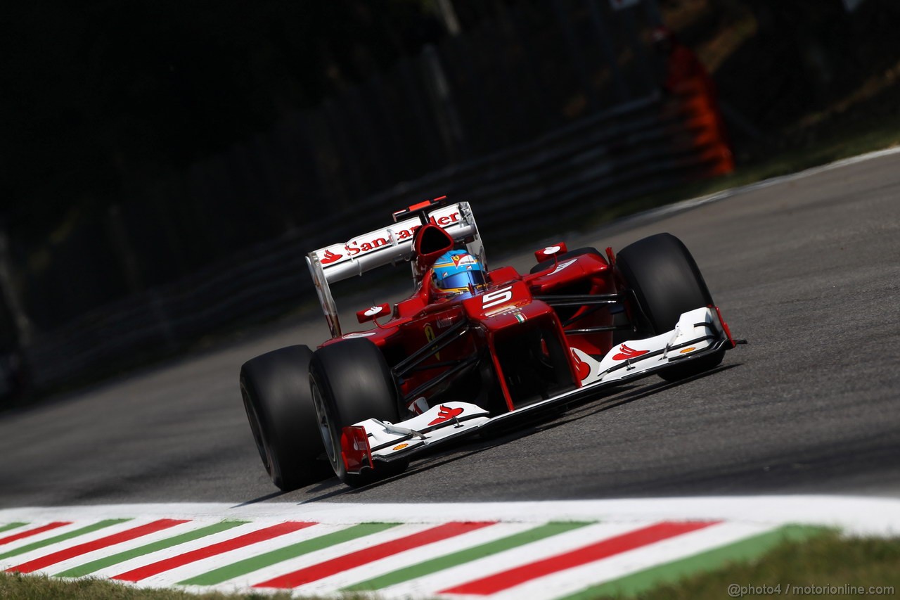 GP ITALIA, 07.09.2012- Prove Libere 2, Fernando Alonso (ESP) Ferrari F2012 