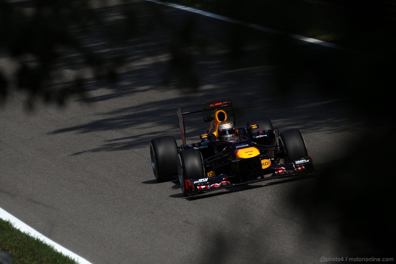 GP ITALIA, 07.09.2012- Prove Libere 2, Sebastian Vettel (GER) Red Bull Racing RB8 