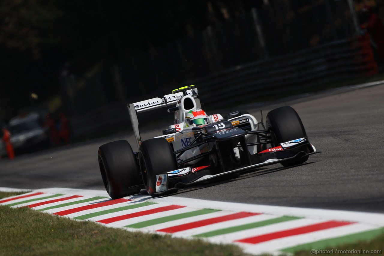 GP ITALIA, 07.09.2012- Prove Libere 2, Sergio Prez (MEX) Sauber F1 Team C31 