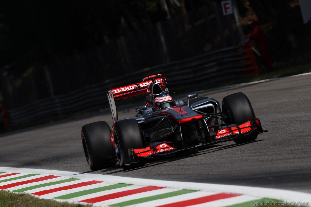 GP ITALIA, 07.09.2012- Prove Libere 2, Jenson Button (GBR) McLaren Mercedes MP4-27 