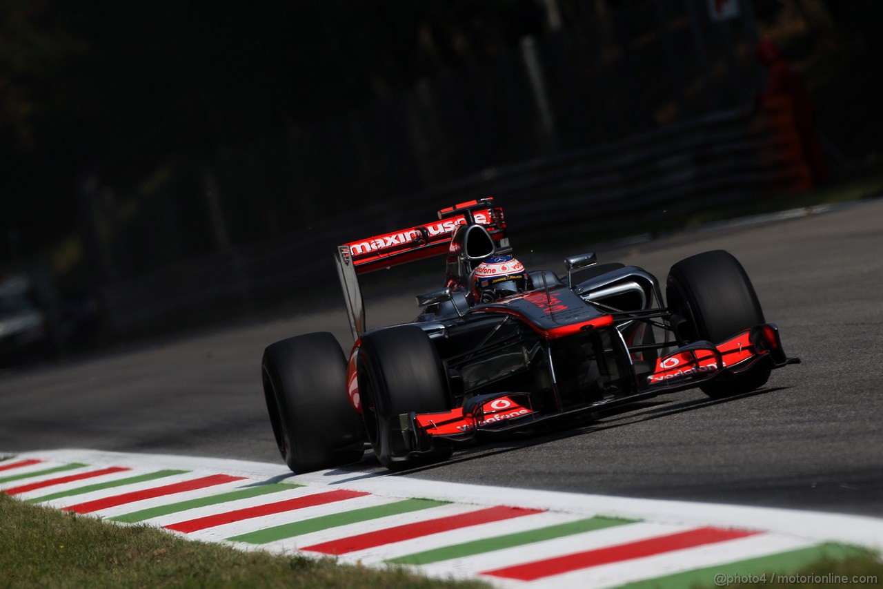 GP ITALIA, 07.09.2012- Prove Libere 2, Jenson Button (GBR) McLaren Mercedes MP4-27 