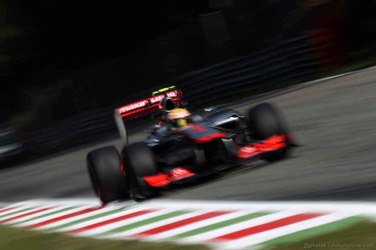 GP ITALIA, 07.09.2012- Prove Libere 2, Lewis Hamilton (GBR) McLaren Mercedes MP4-27 