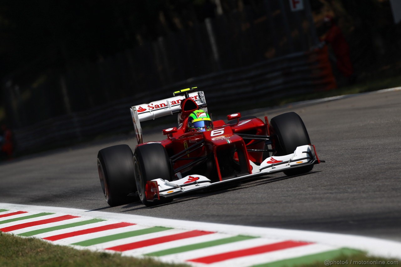 GP ITALIA, 07.09.2012- Prove Libere 2, Felipe Massa (BRA) Ferrari F2012 