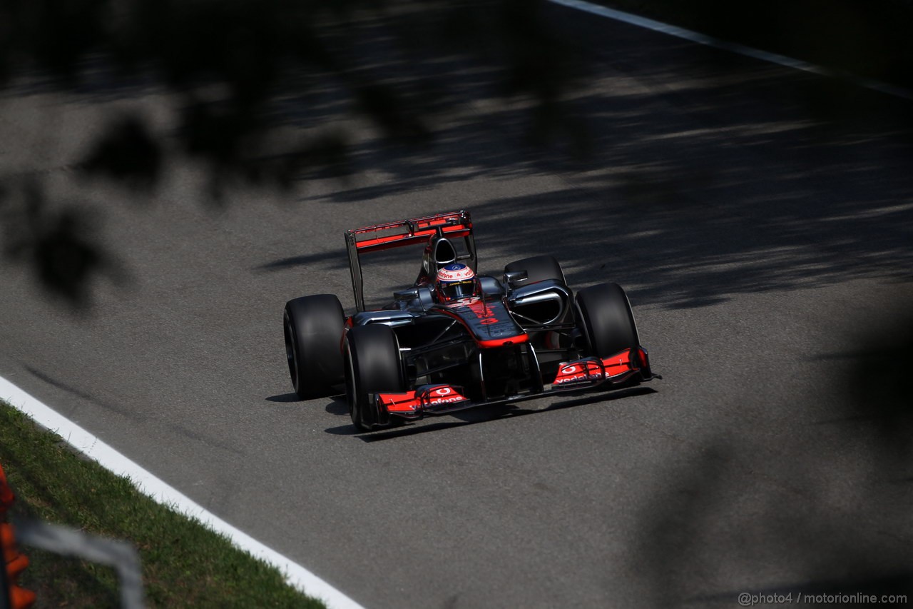 GP ITALIA, 07.09.2012- Prove Libere 2, Jenson Button (GBR) McLaren Mercedes MP4-27 