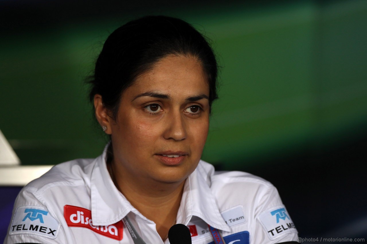 GP ITALIA, 07.09.2012- Conferenza Stampa, Monisha Kaltenborn (AUT), Chief Executive Officer, Sauber F1 Team 
