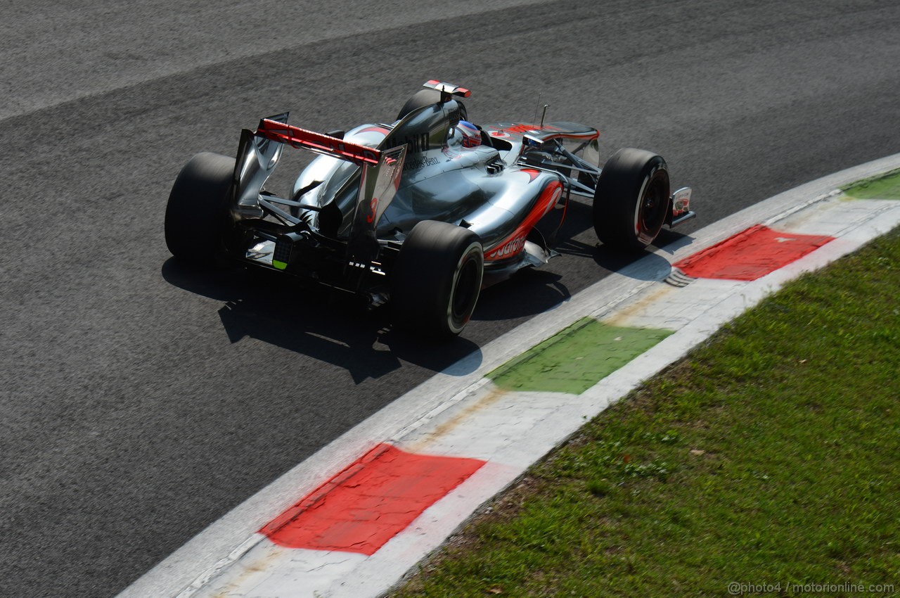 GP ITALIA, 07.09.2012- Prove Libere 2, Jenson Button (GBR) McLaren Mercedes MP4-27 