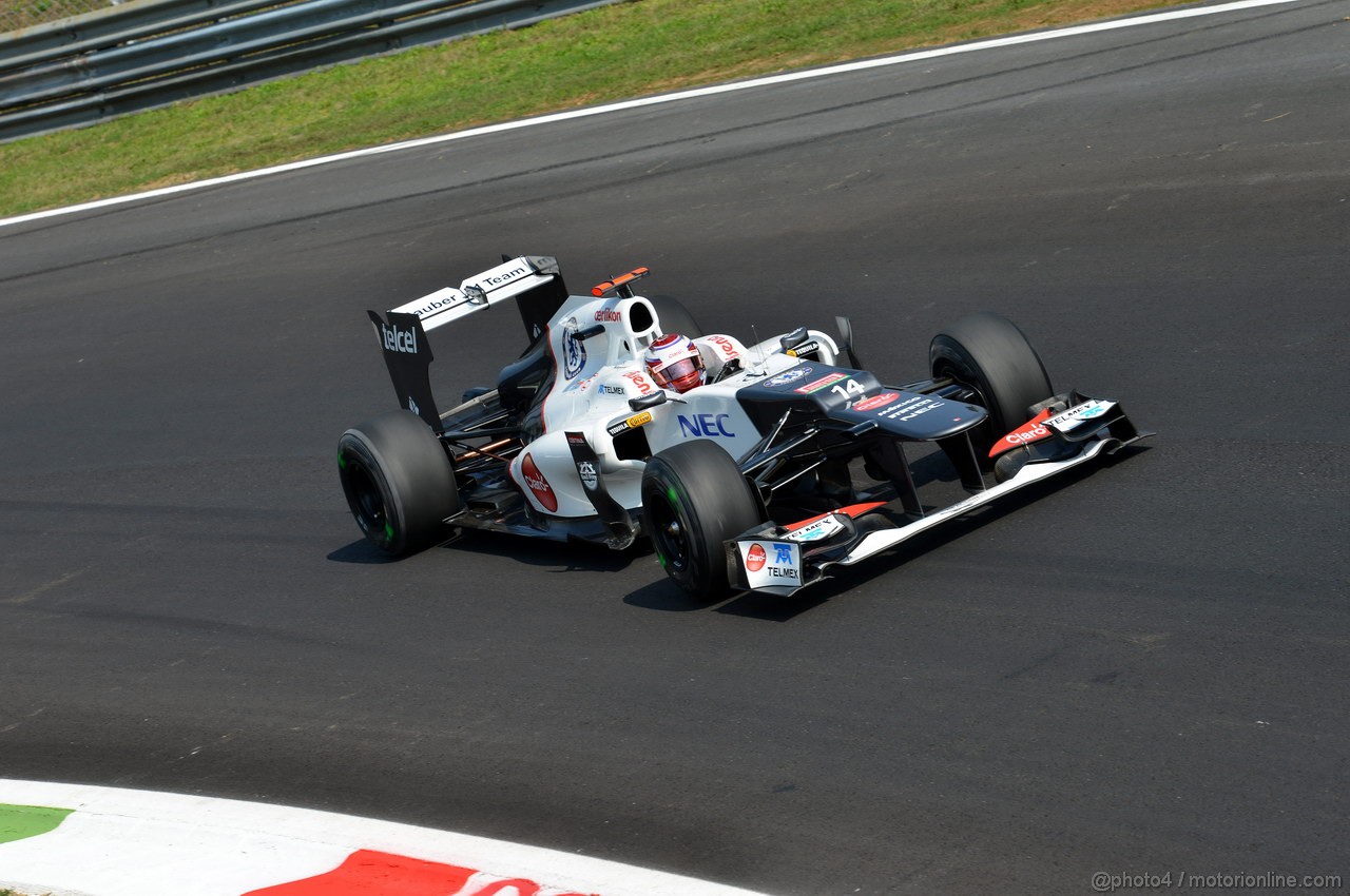 GP ITALIA, 07.09.2012- Prove Libere 2, Kamui Kobayashi (JAP) Sauber F1 Team C31 