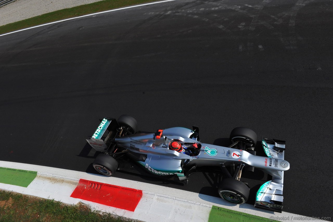 GP ITALIA, 07.09.2012- Prove Libere 2, Michael Schumacher (GER) Mercedes AMG F1 W03 