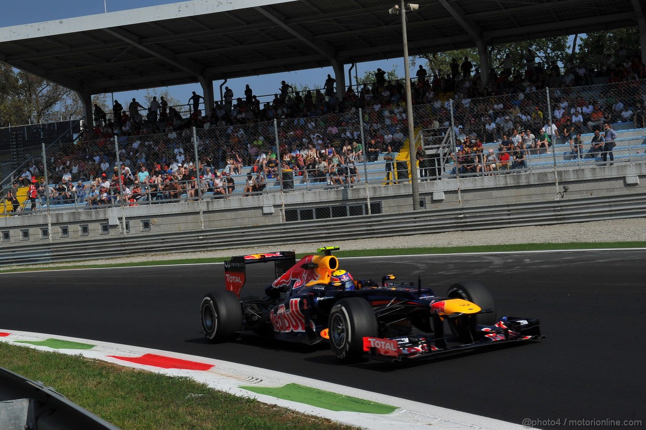 GP ITALIA, 07.09.2012- Prove Libere 2, Mark Webber (AUS) Red Bull Racing RB8 