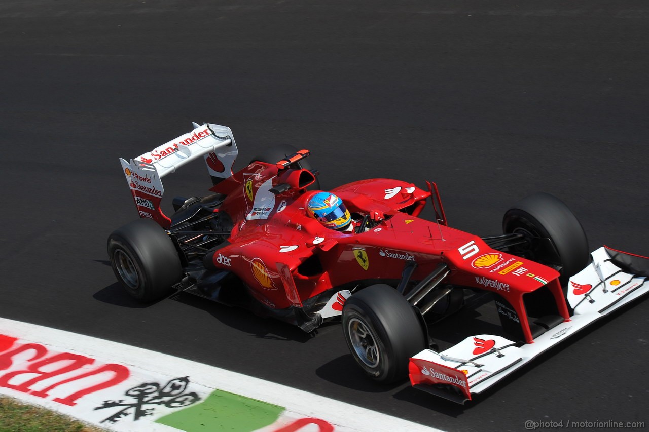 GP ITALIA, 07.09.2012- Prove Libere 2, Fernando Alonso (ESP) Ferrari F2012 