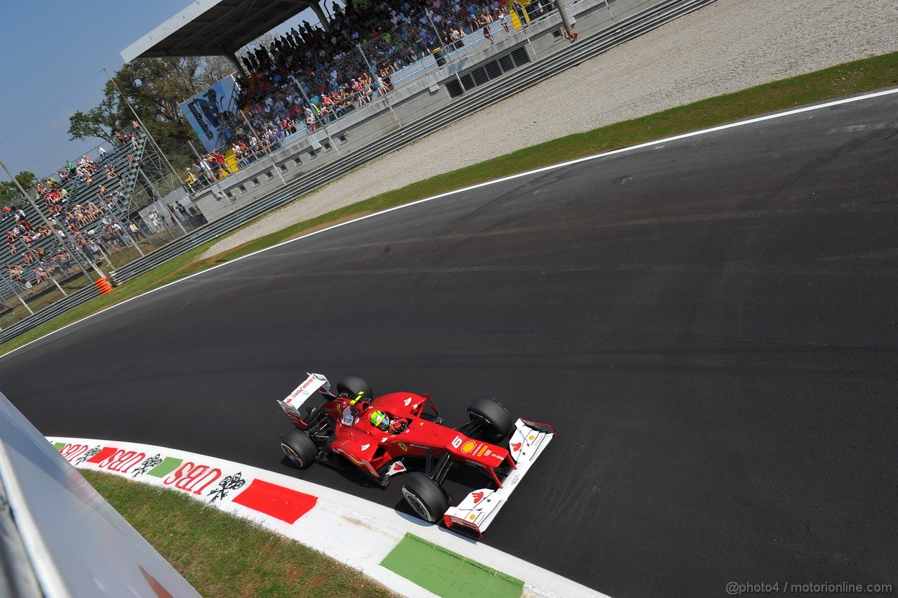 GP ITALIA, 07.09.2012- Prove Libere 2, Felipe Massa (BRA) Ferrari F2012 