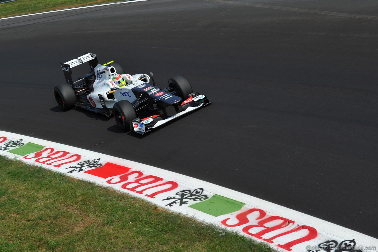 GP ITALIA, 07.09.2012- Prove Libere 2, Sergio Prez (MEX) Sauber F1 Team C31 