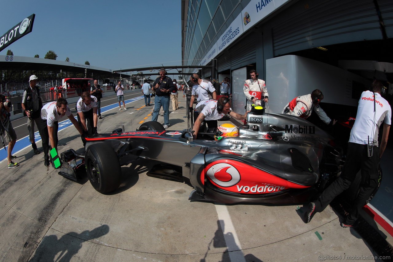 GP ITALIA, 07.09.2012- Prove Libere 2, Lewis Hamilton (GBR) McLaren Mercedes MP4-27 