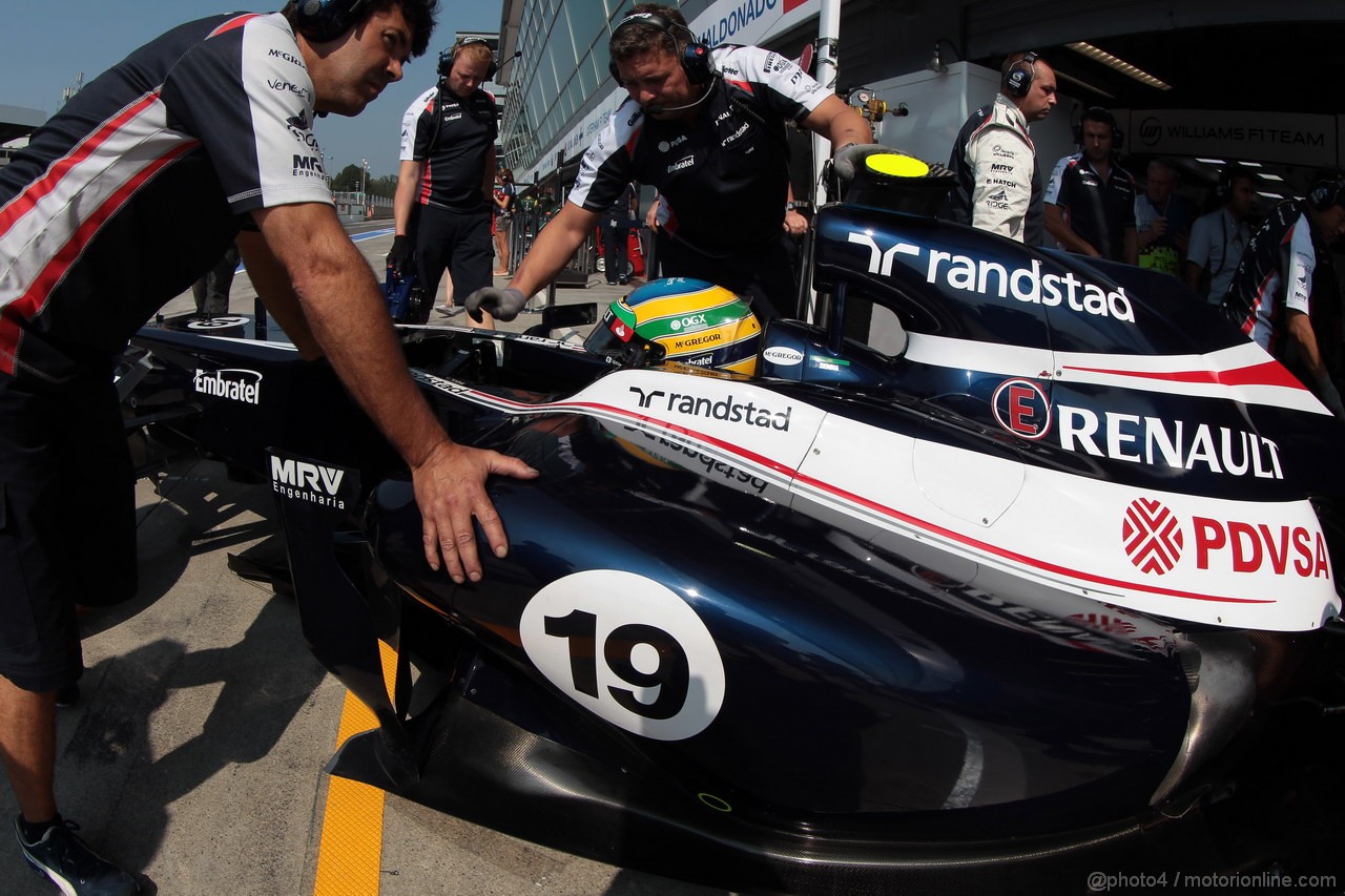 GP ITALIA, 07.09.2012- Prove Libere 2, Bruno Senna (BRA) Williams F1 Team FW34 