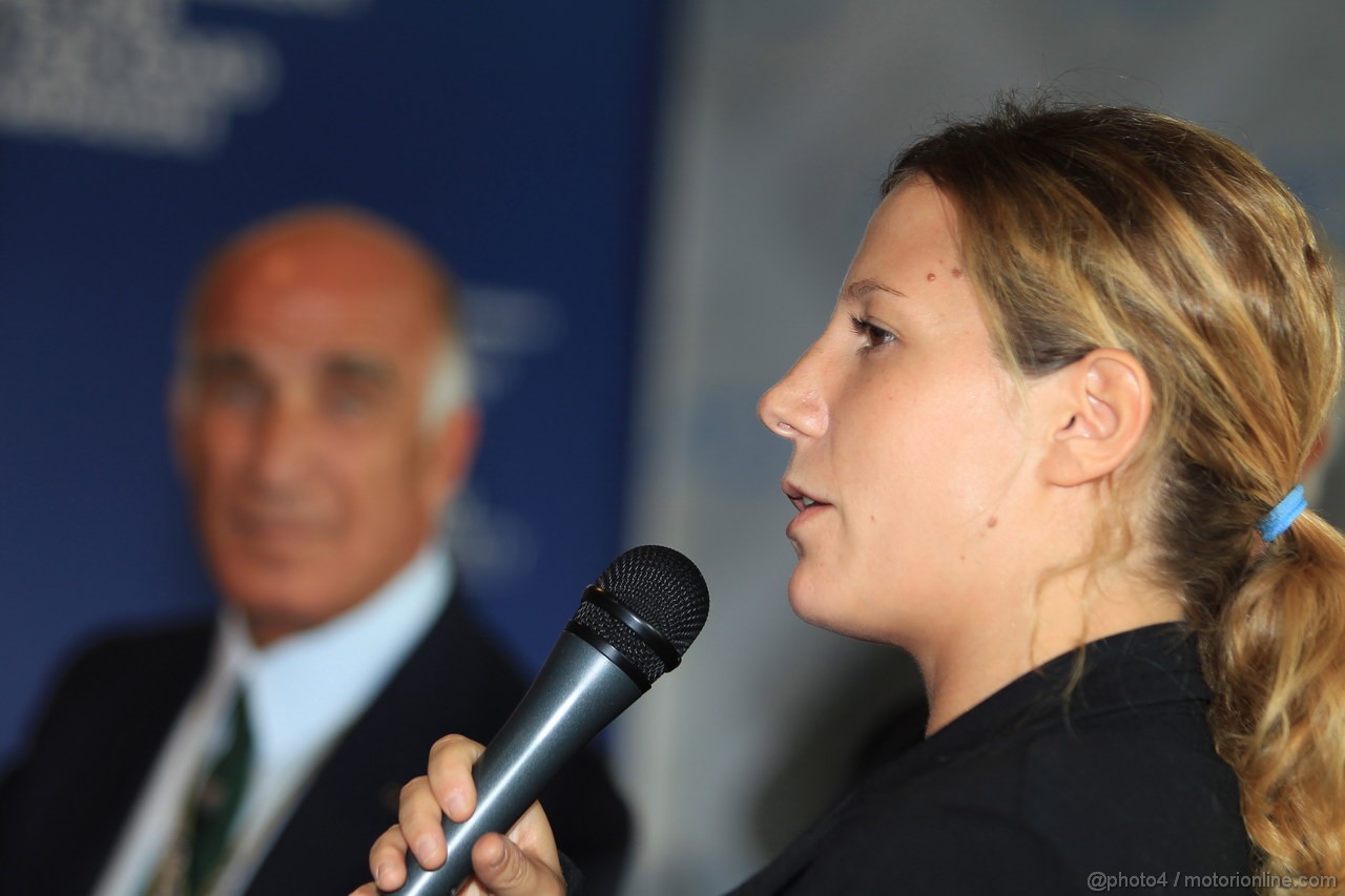 GP ITALIA, 07.09.2012- Dr. Angelo Sticchi Damiani (ITA) Aci Csai President, Michela Cerruti (ITA) 