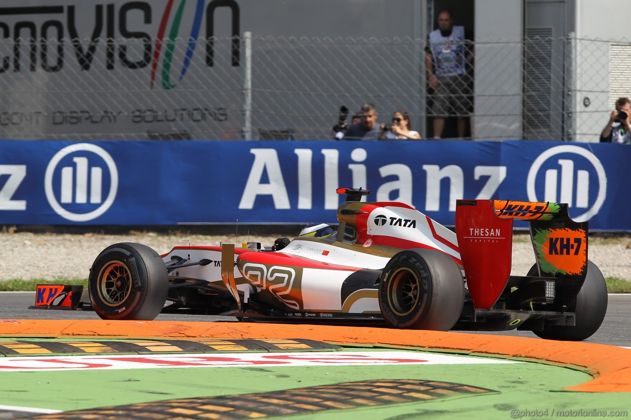 GP ITALIA, 07.09.2012- Prove Libere 2, Pedro de la Rosa (ESP) HRT Formula 1 Team F112 