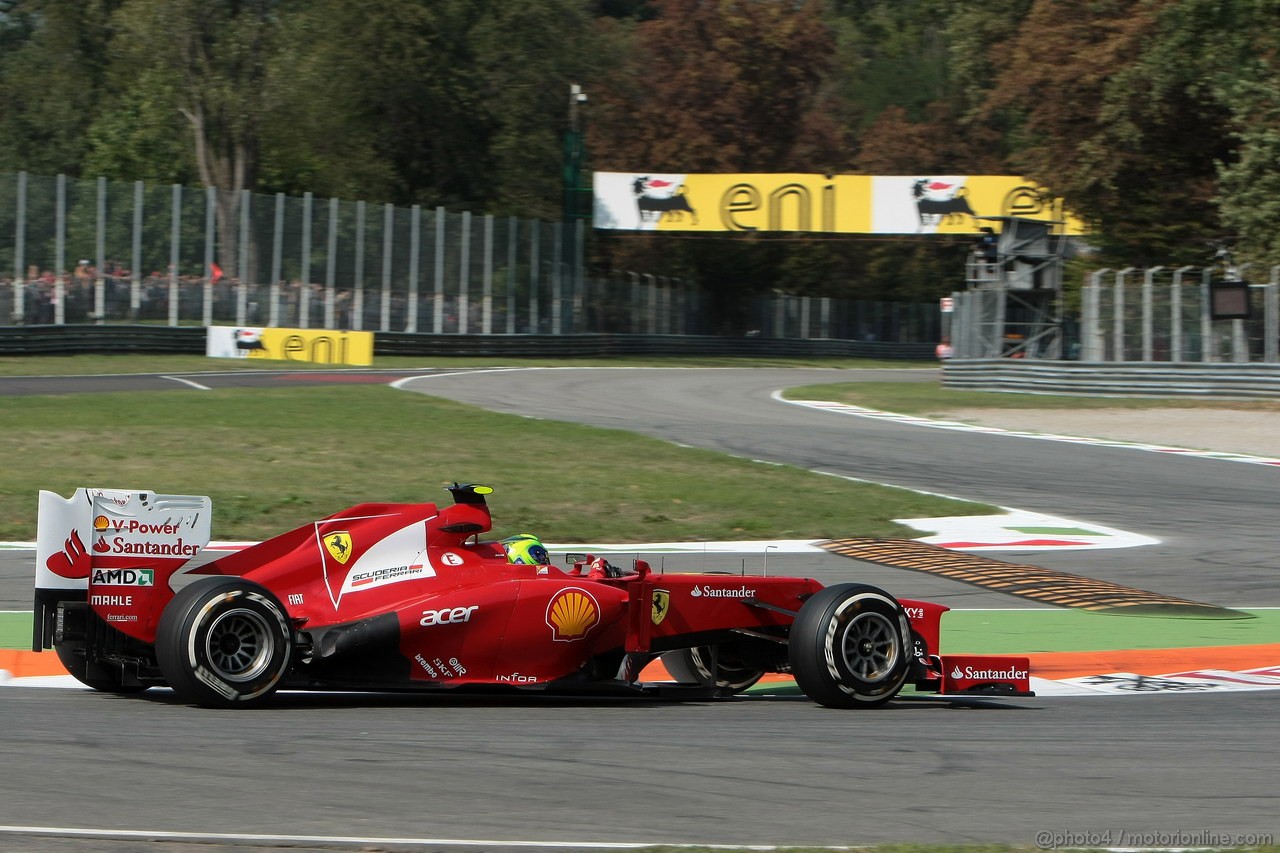GP ITALIA, 07.09.2012- Prove Libere 2, Felipe Massa (BRA) Ferrari F2012 