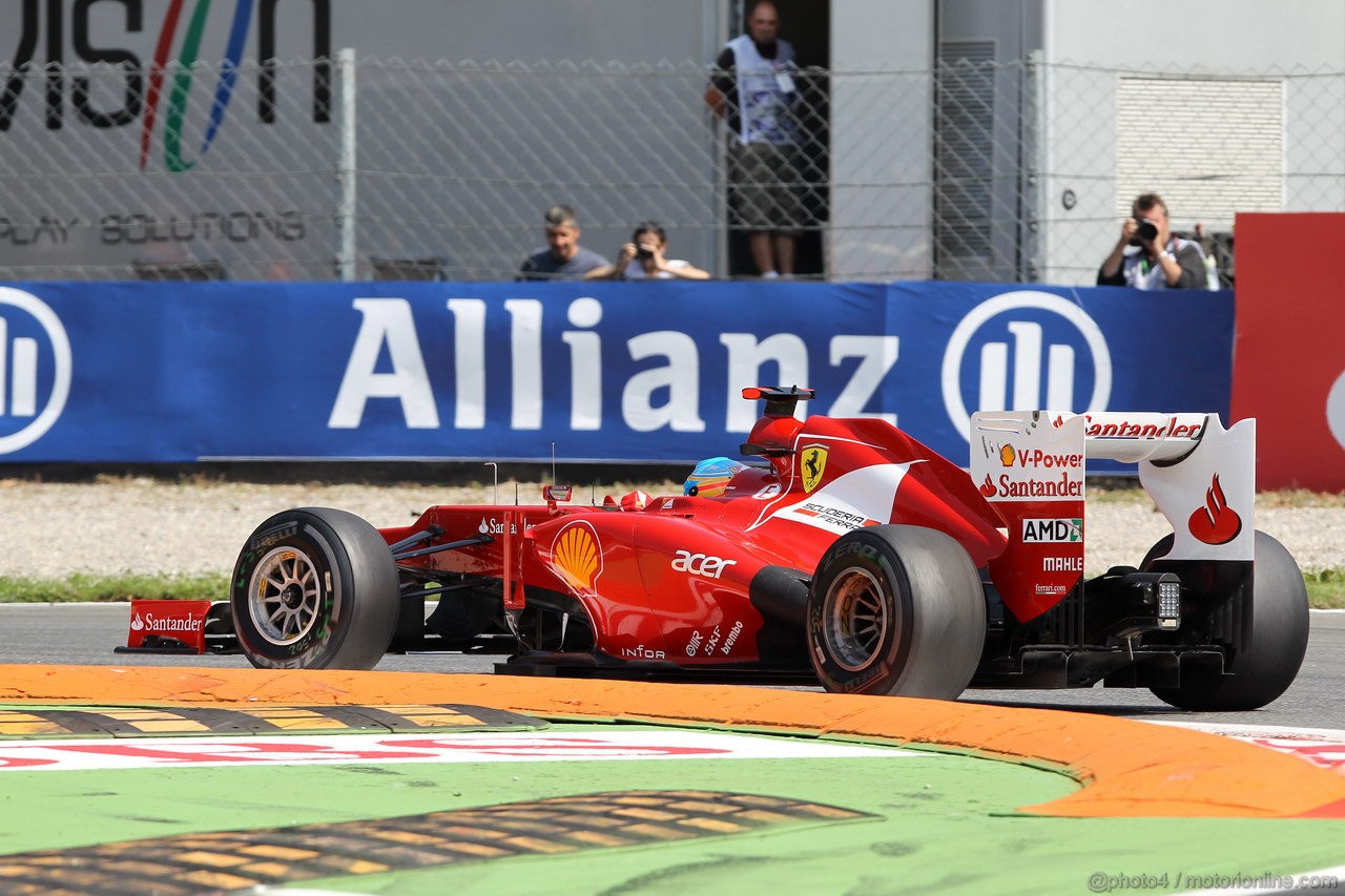 GP ITALIA, 07.09.2012- Prove Libere 2, Fernando Alonso (ESP) Ferrari F2012 