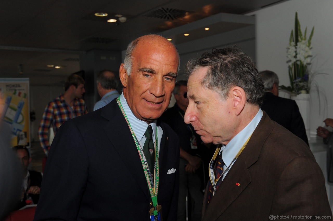 GP ITALIA, 07.09.2012- Dr. Angelo Sticchi Damiani (ITA) Aci Csai President e Jean Todt (FRA), President FIA  for 