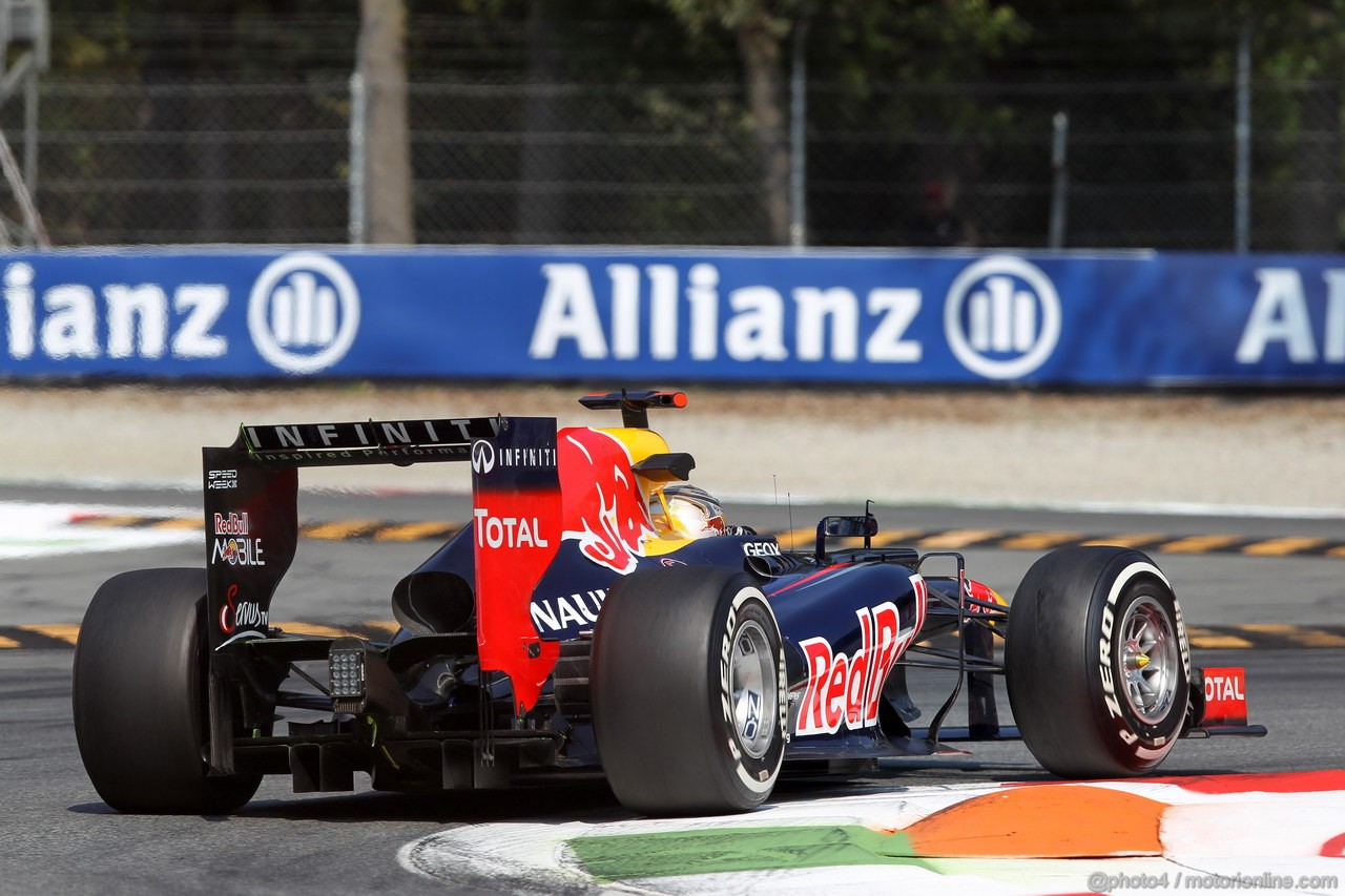 GP ITALIA, 07.09.2012- Prove Libere 2, Sebastian Vettel (GER) Red Bull Racing RB8 