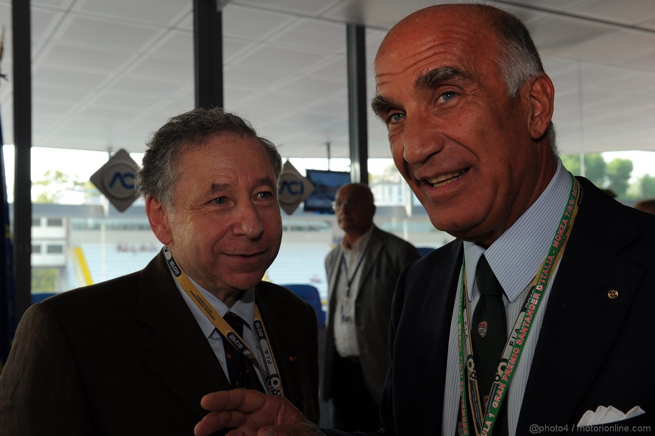 GP ITALIA, 07.09.2012- Dr. Angelo Sticchi Damiani (ITA) Aci Csai President e Jean Todt (FRA), President FIA  for 