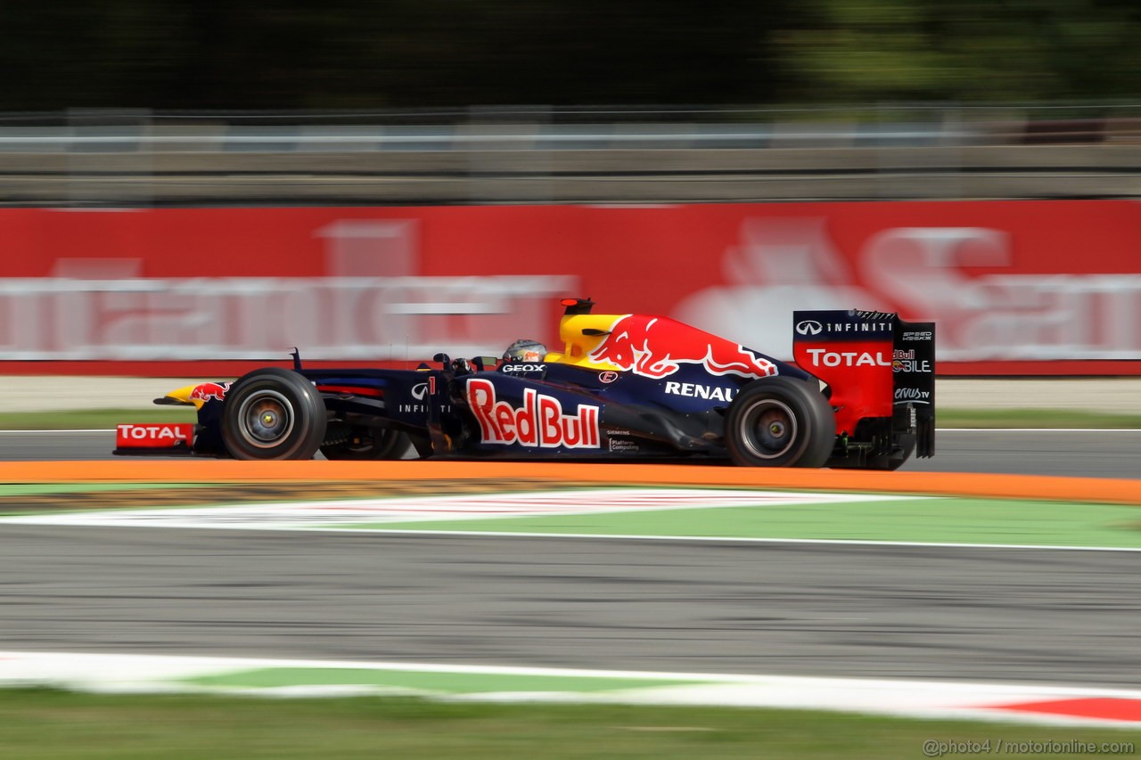 GP ITALIA, 07.09.2012- Prove Libere 2, Sebastian Vettel (GER) Red Bull Racing RB8 