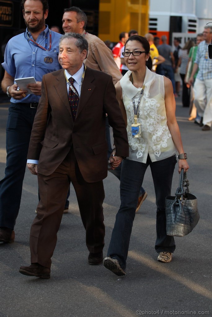 GP ITALIA, 07.09.2012- Jean Todt (FRA), President FIA e sua moglie Michelle Yeoh