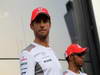 GP ITALIA, 07.09.2012- Jenson Button (GBR) McLaren Mercedes MP4-27 e Lewis Hamilton (GBR) McLaren Mercedes MP4-27 