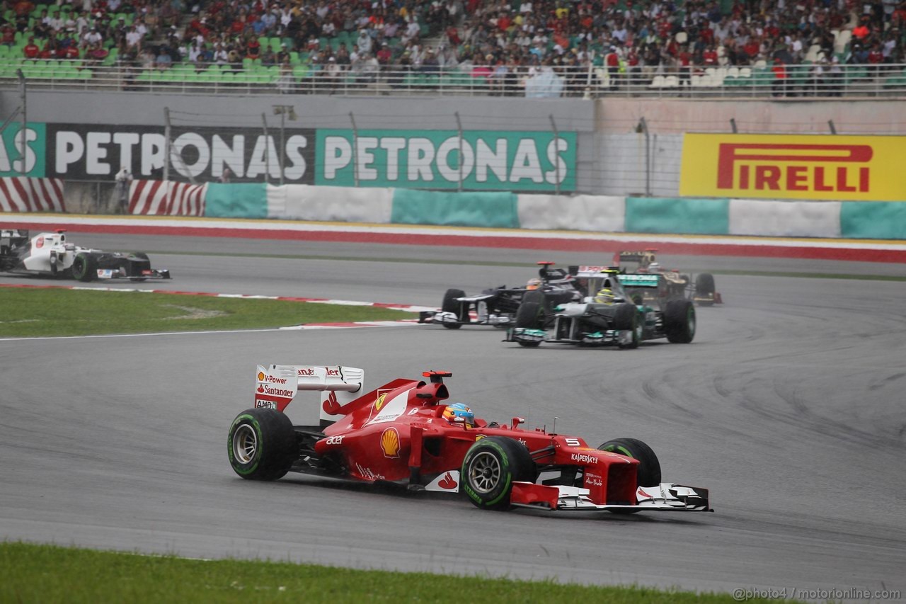 GP MALESIA, 25.03.2012- Gara, Fernando Alonso (ESP) Ferrari F2012 