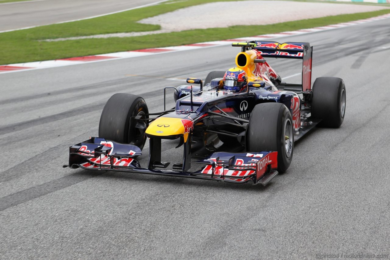 GP MALESIA, 25.03.2012- Gara, Mark Webber (AUS) Red Bull Racing RB8 