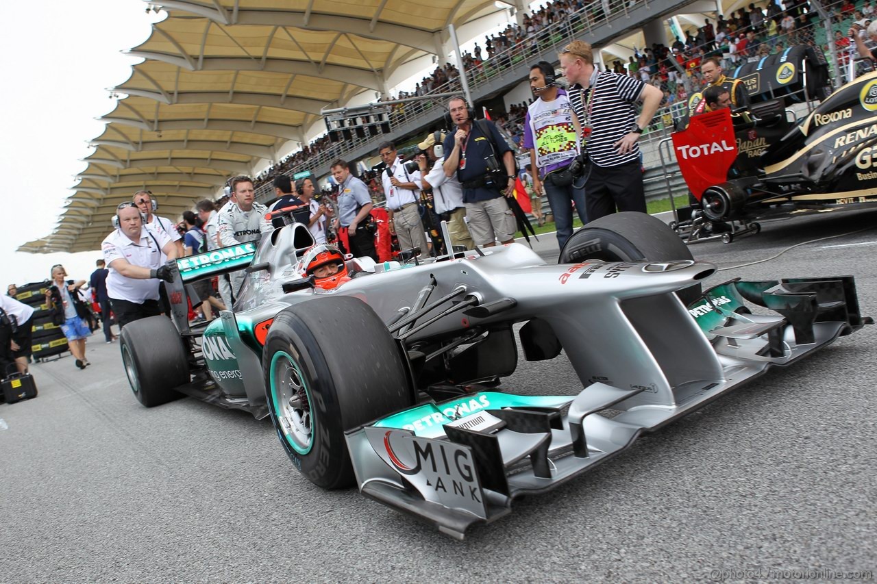 GP MALESIA, 25.03.2012- Gara, Michael Schumacher (GER) Mercedes AMG F1 W03 