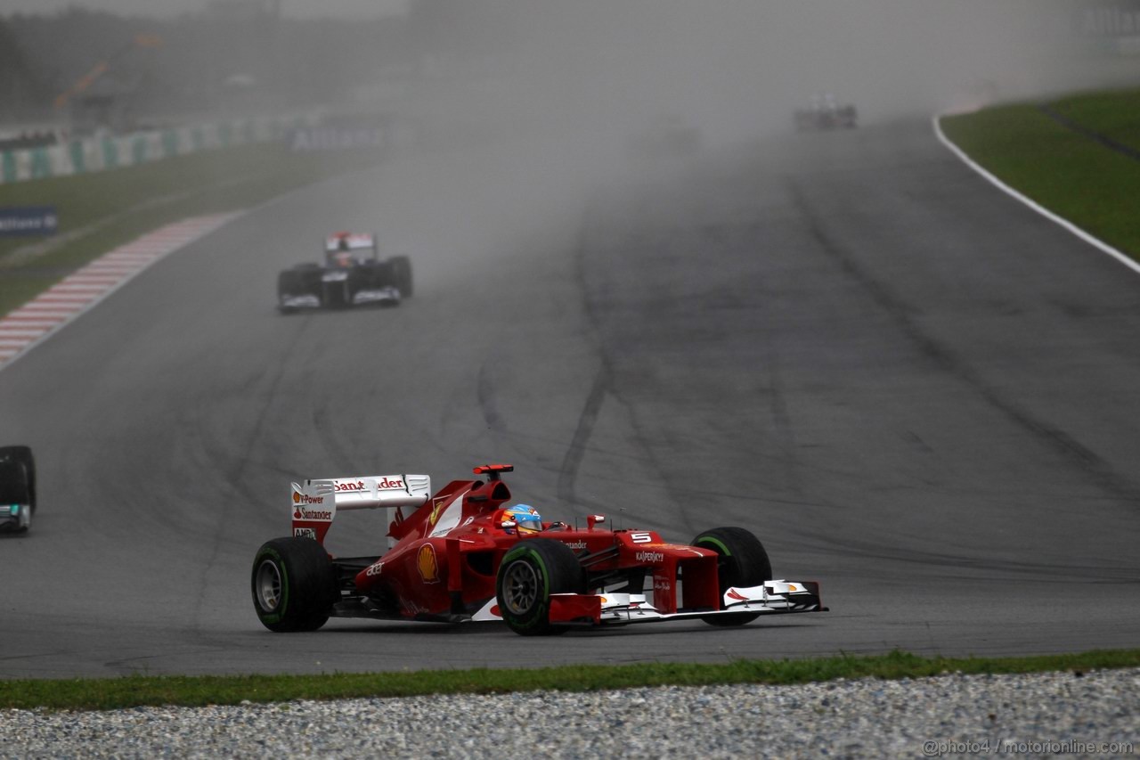 GP MALESIA, 25.03.2012- Gara, Fernando Alonso (ESP) Ferrari F2012 