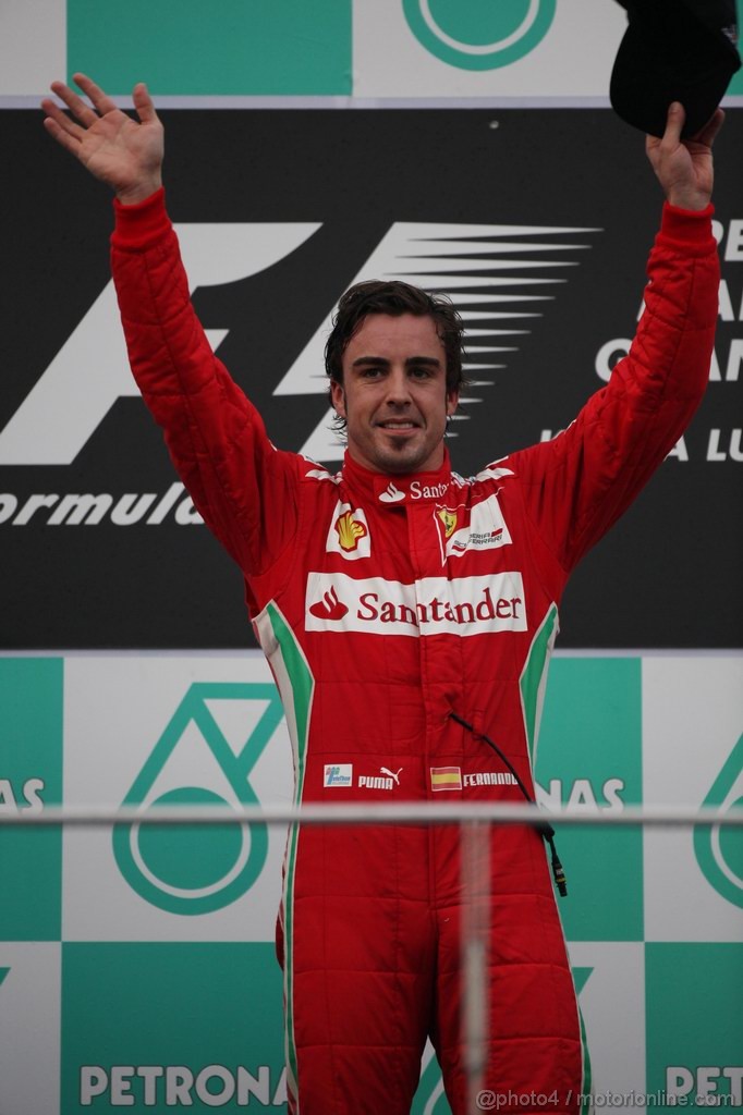 GP MALESIA, 25.03.2012- Gara, Fernando Alonso (ESP) Ferrari F2012 vincitore