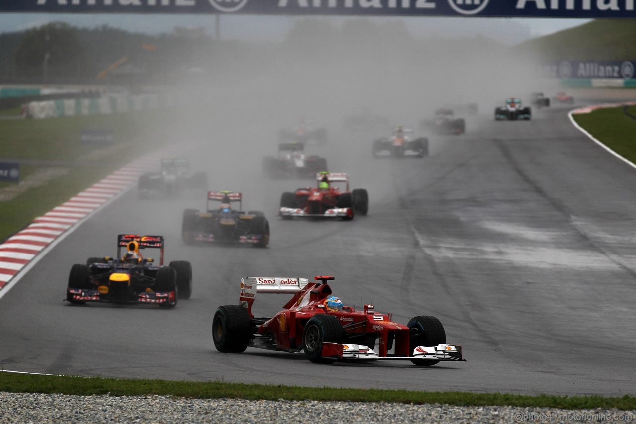GP MALESIA, 25.03.2012- Gara, Fernando Alonso (ESP) Ferrari F2012 