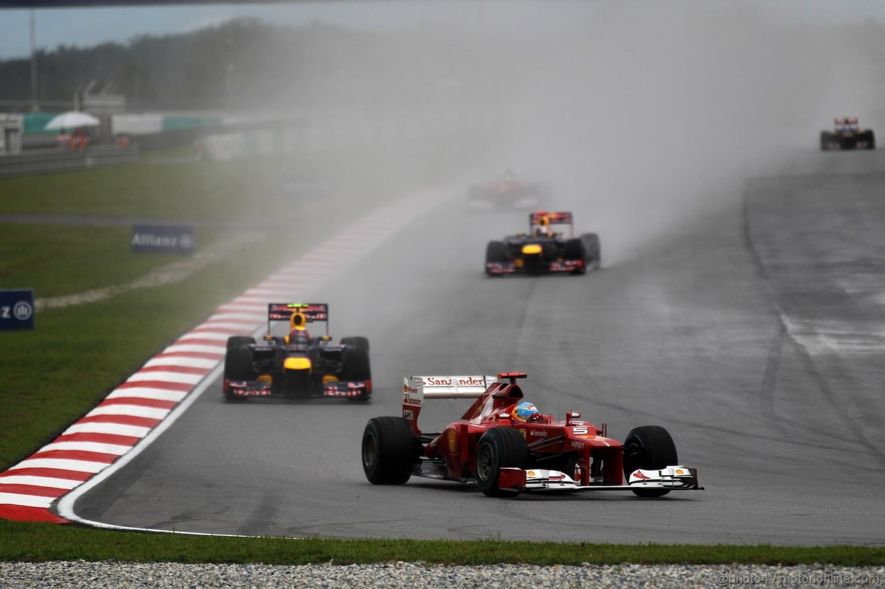 GP MALESIA, 25.03.2012- Gara, Fernando Alonso (ESP) Ferrari F2012 
