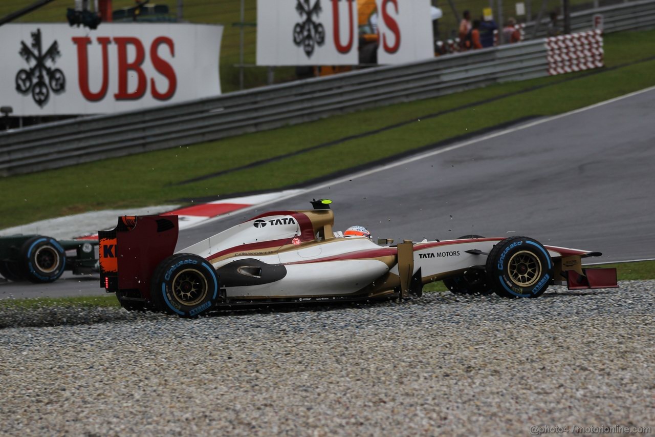 GP MALESIA, 25.03.2012- Gara, Narain Karthikeyan (IND) HRT Formula 1 Team F112 