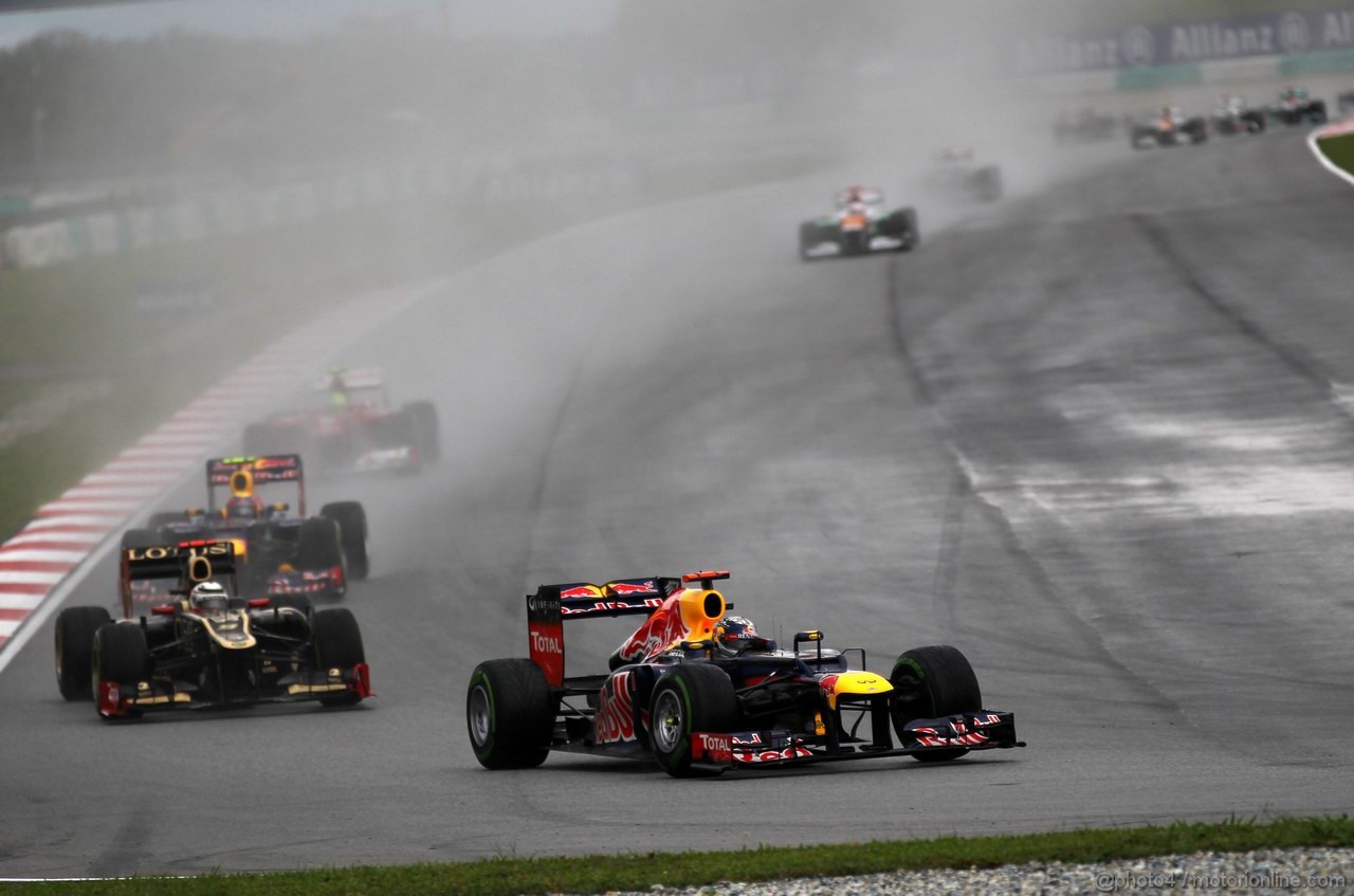 GP MALESIA, 25.03.2012- Gara, Sebastian Vettel (GER) Red Bull Racing RB8 