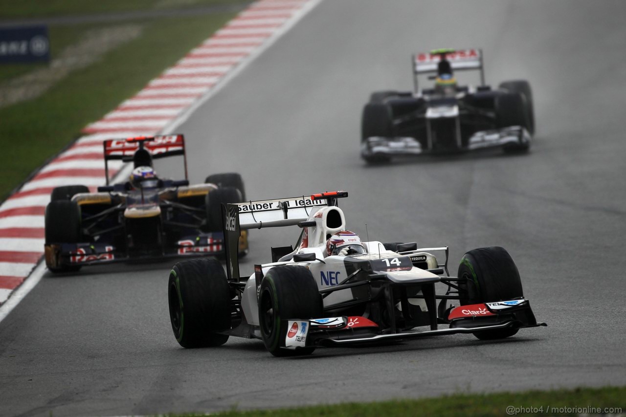 GP MALESIA, 25.03.2012- Gara, Kamui Kobayashi (JAP) Sauber F1 Team C31 