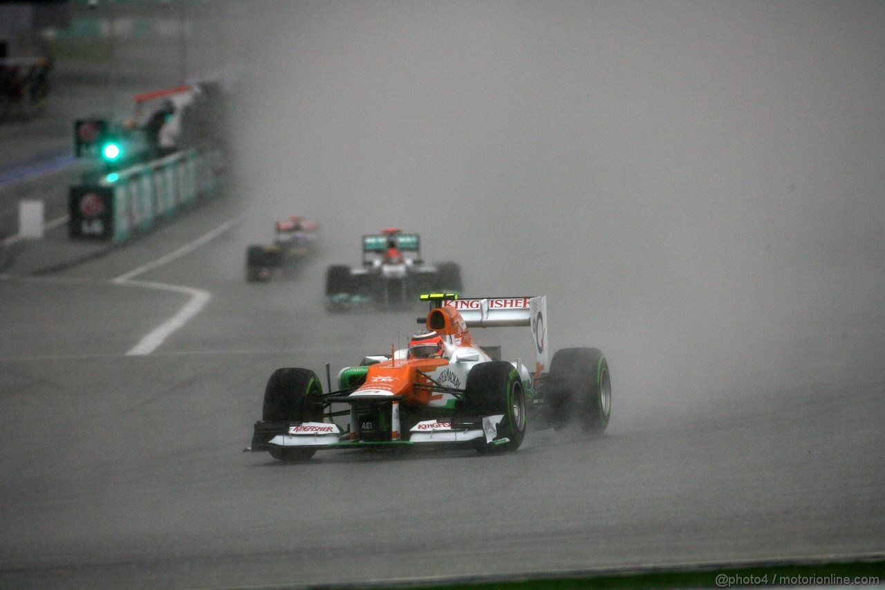 GP MALESIA, 25.03.2012- Gara, Nico Hulkenberg (GER) Sahara Force India F1 Team VJM05 