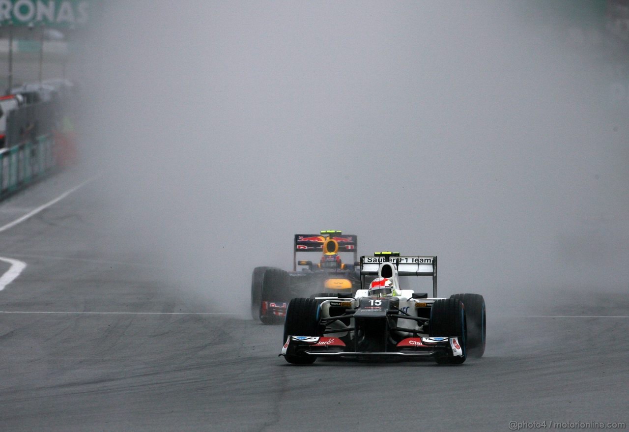 GP MALESIA, 25.03.2012- Gara, Sergio Pérez (MEX) Sauber F1 Team C31 