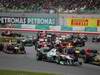 GP MALESIA, 25.03.2012- Gara, Start of the race, Michael Schumacher (GER) Mercedes AMG F1 W03 