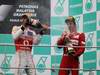 GP MALESIA, 25.03.2012- Gara, Fernando Alonso (ESP) Ferrari F2012 vincitore e terzo Lewis Hamilton (GBR) McLaren Mercedes MP4-27 