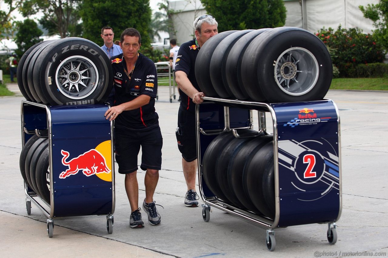 GP MALESIA, 22.03.2012- Pirelli Tyres, Red Bull Racing 