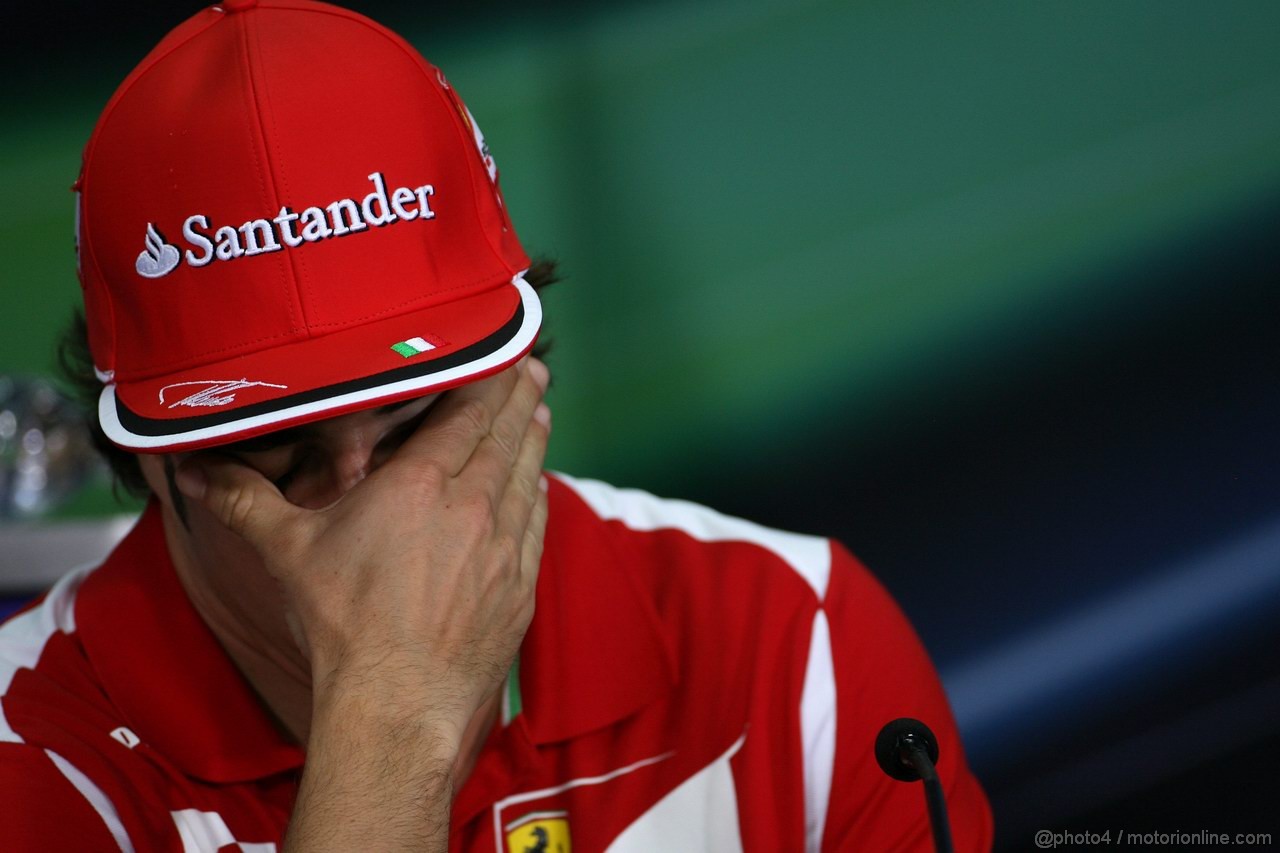 GP MALESIA, 22.03.2012- Conferenza Stampa, Fernando Alonso (ESP) Ferrari F2012 