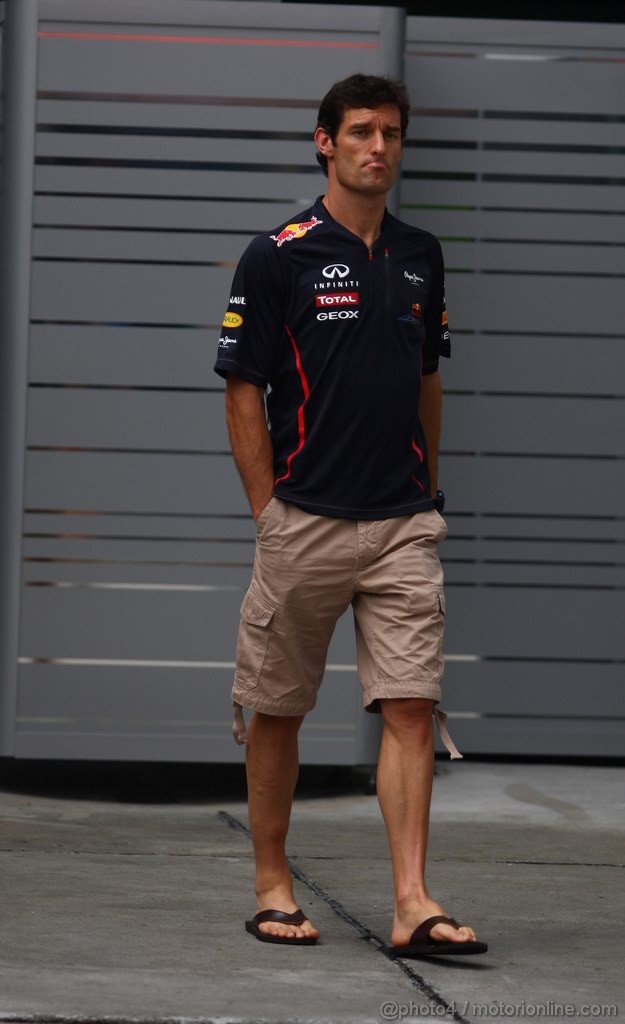 GP MALESIA, 22.03.2012- Mark Webber (AUS) Red Bull Racing RB8 