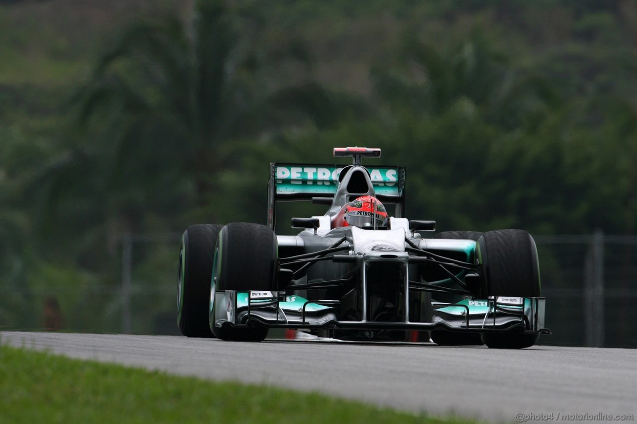 GP MALESIA, 24.03.2012- Prove Libere 3, Sabato, Michael Schumacher (GER) Mercedes AMG F1 W03 