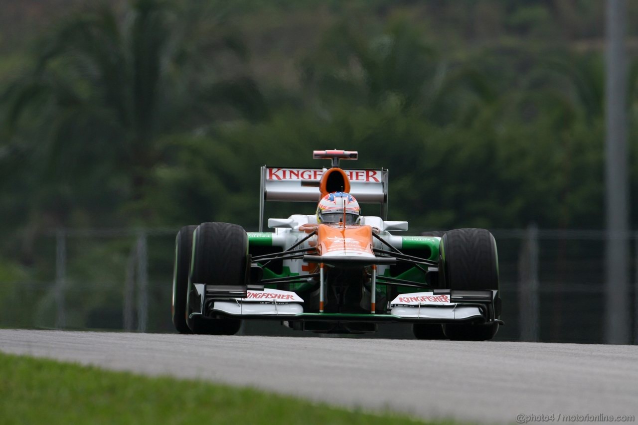 GP MALESIA, 24.03.2012- Prove Libere 3, Sabato, Paul di Resta (GBR) Sahara Force India F1 Team VJM05 