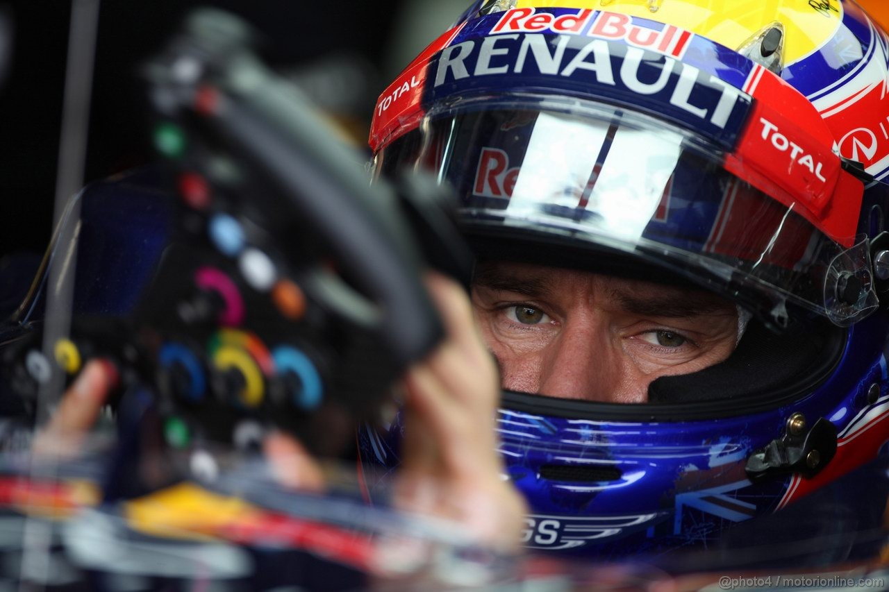 GP MALESIA, 24.03.2012- Prove Libere 3, Sabato, Mark Webber (AUS) Red Bull Racing RB8 