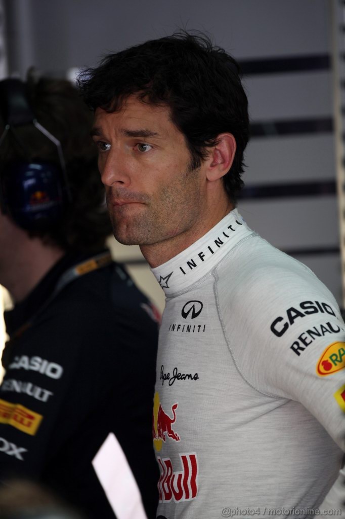 GP MALESIA, 24.03.2012- Prove Libere 3, Sabato, Mark Webber (AUS) Red Bull Racing RB8 