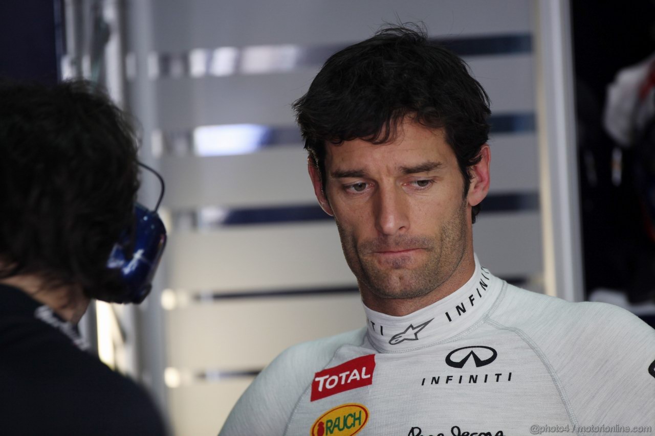 GP MALESIA, 24.03.2012- Prove Libere 3, Sabato, Mark Webber (AUS) Red Bull Racing RB8 